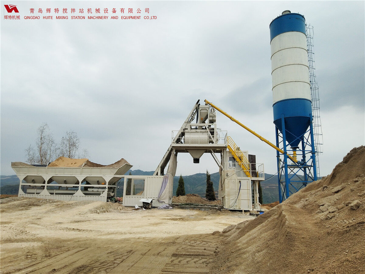 青島輝特機械 HZM75免基礎攪拌站模塊化設計，安裝快捷